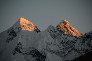 36 Gasherbrum II, Gasherbrum III North Faces At Sunset From Gasherbrum North Base Camp In China.jpg